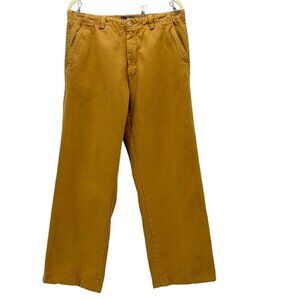 Peter Elliott Tan Flat Front Straight Leg Chino Pants Mens 34
